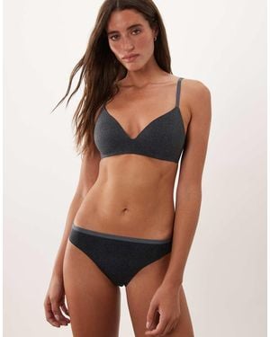 Calvin Klein Perfectly Fit Beugelvrije Bh Met Print En T-Shirtvorm - Bruin
