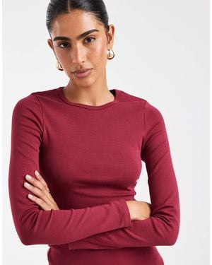 ASOS Clean Long Sleeve Top - Red