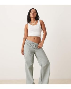 JDY Petite Seersucker Trousers - Green
