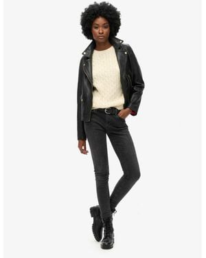 Superdry Slouchy Cable Knit Jumper - White