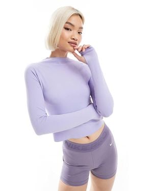 Nike – zenvy dri-fit – weiches, langärmliges oberteil - Lila