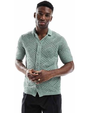 Only & Sons Open Knit Shirt - Grey