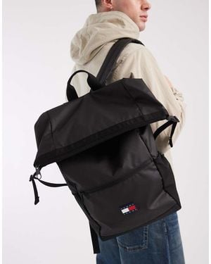 Tommy Hilfiger Daily Roll Top Tech Back Pack - Black