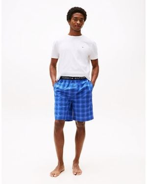 Tommy Hilfiger T-Shirt And Shorts Print Pyjama Set - Blue