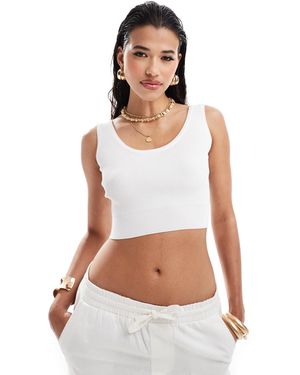In The Style – kurzes strickoberteil - Weiß
