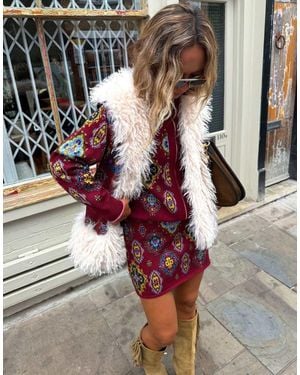 Never Fully Dressed Fine Knit High Rise Mini Skirt Co-ord - Multicolour