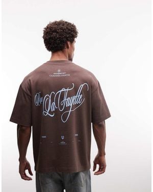 ASOS Circular Design Collection Super Heavyweight Oversized T-Shirt With Back Text Print - Black