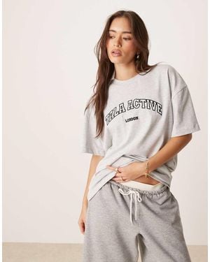 Tala Camiseta Deportiva Con Aplique De - Gris