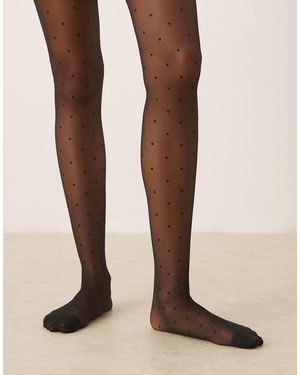JJXX Doorschijnende Panty Met Stippen - Bruin