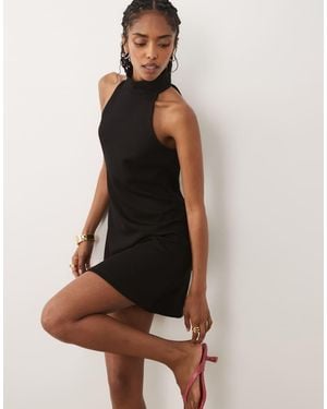 River Island Halterneck Neoprene Mini Dress - Black