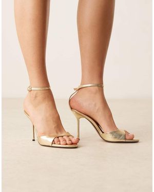 ASOS Nano Barely There High Heel Sandals - Natural