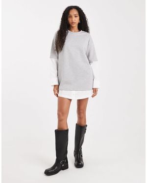 ASOS – kurzes t-shirt-kleid - Weiß