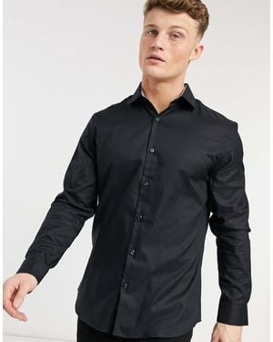 SELECTED Slim Fit Easy Iron Smart Shirt - Black