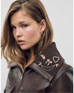 Stradivarius Set Van 4 Hartbadges - Zwart