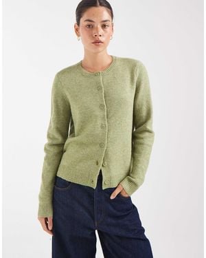 ONLY Strickcardigan mit rundhalsausschnitt - Grün