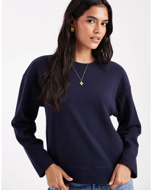 Threadbare Cotton Jersey Mix Long Sleeve Sweatshirt - Blue