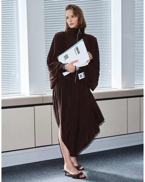 ASOS Volume Drape Co-Ord Maxi Rok - Grijs