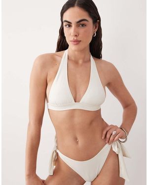 Miss Selfridge Bikinitopje Met Halternek - Wit