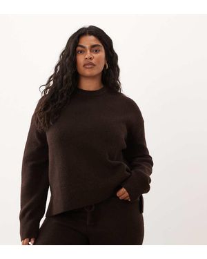 ASOS Asos Design Curve Relaxed Jumper With Side Split Detail - Black