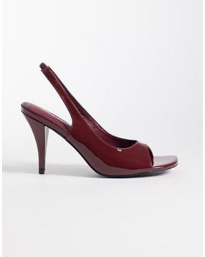 Public Desire Eclipse Heeled Slingback Sandals - Purple