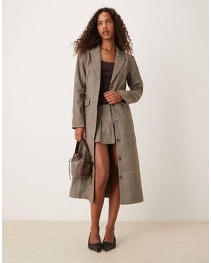 ASOS Tailored Longline Blazer Co-ord - Natural