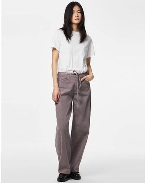 Pieces Barrel Fit Jeans - White