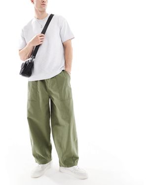 Cotton On Cotton on - pantalon coupe ballon super baggy - kaki - Vert