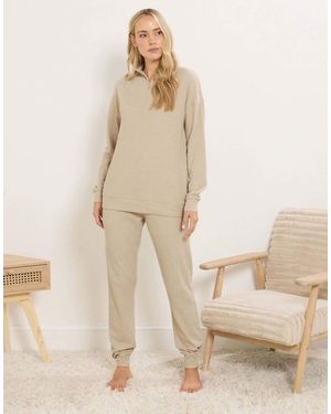 Long Tall Sally Waffle Lounge Top - Natural
