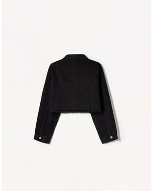 Bershka Giacca Di Jeans Corta Nera - Nero