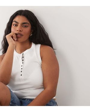 ASOS Asos Design Curve Button Detail Sleeveless Vest - Grey