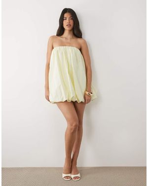 ASOS Bandeau Bubble Mini Dress - White