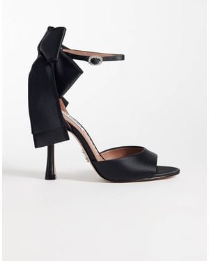 Steve Madden Boujie Bow Back Heeled Sandals - White