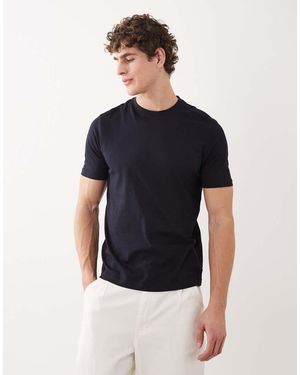Mango Camiseta 100% De Algodón De - Azul