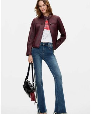 Desigual Jack Met Leereffect - Rood