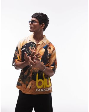TOPMAN Short Sleeve Blur Licence Shirt - Multicolor