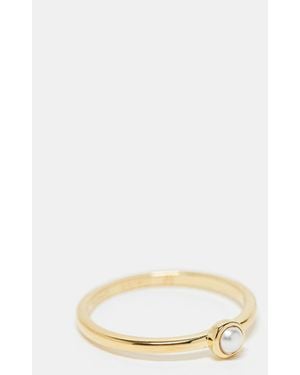 Daisy London Dainty Faux Pearl Ring - Natural
