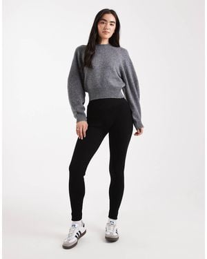 Miss Selfridge Rib Knit Cozy legging - Black