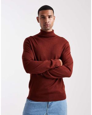 Threadbare Jersey Rojo Con Cuello Alzado De