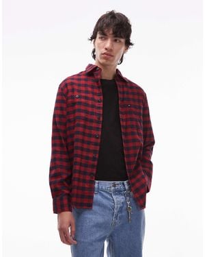 Tommy Hilfiger Holiday Check Shirt - Red