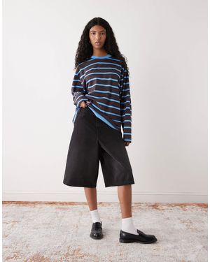 Collusion Boxy Long Sleeve Tee - Blue