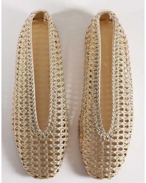 ASOS Lioness Woven Ballet Flats - Natural