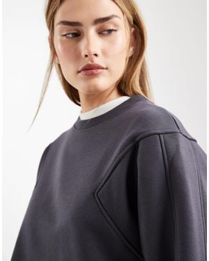 ASOS Premium 500gsm Seamed Sweatshirt - Blue