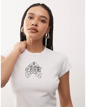 Obey Ghome Graphic Logo Baby Tee - White