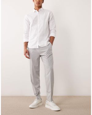ASOS Tailored Tapered Pants With Elastic Waist - Blue