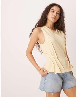 ASOS Seam Detail Corset Vest - Natural