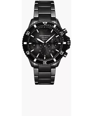 Emporio Armani World Explorer Chronograph, Ceramic Watch, Ar70010 - Black