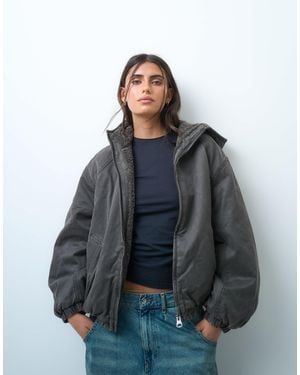 Weekday Kapuzenjacke mit futter - Blau