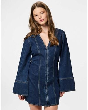Pieces Denim Dress - Blue
