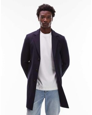 Tommy Hilfiger Mid Length Wool Peacoat - Blue