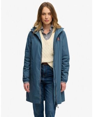 Superdry – tri coloured – longline-windjacke - Blau